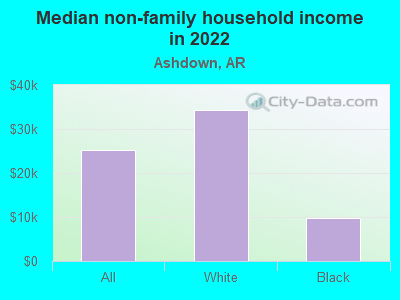 Median non-family household income in 2022