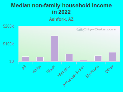 Median non-family household income in 2022