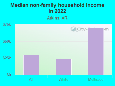 Median non-family household income in 2022