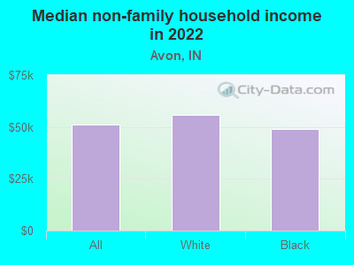 Median non-family household income in 2022