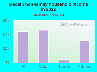 Median non-family household income in 2022