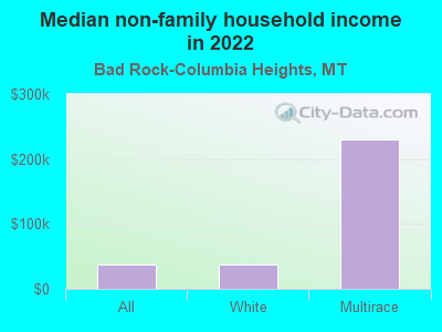 Median non-family household income in 2022