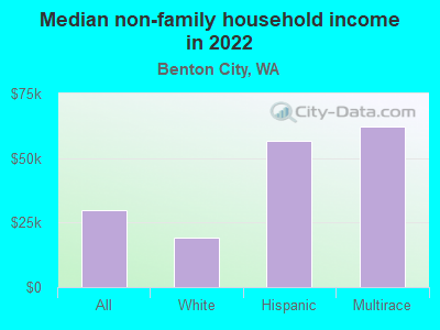 Median non-family household income in 2022