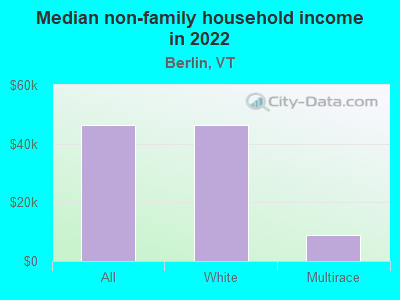 Median non-family household income in 2022