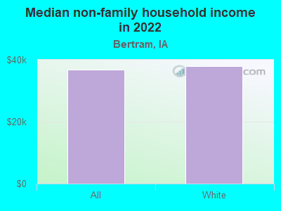 Median non-family household income in 2022