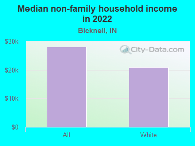 Median non-family household income in 2022