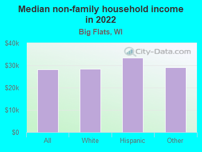 Median non-family household income in 2022