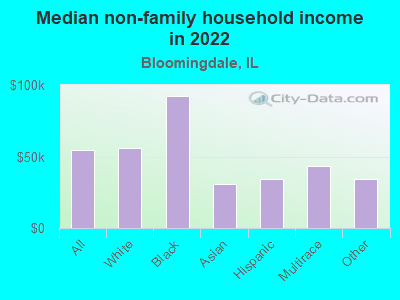 Median non-family household income in 2022