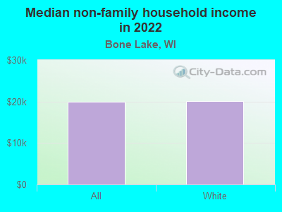 Median non-family household income in 2022