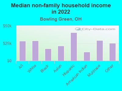 Median non-family household income in 2022