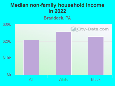 Median non-family household income in 2022