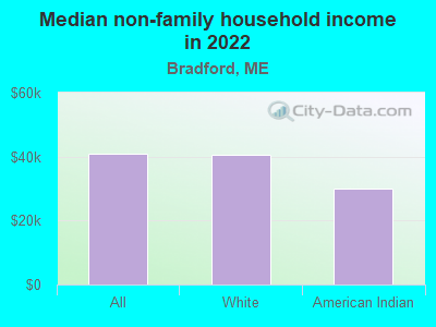 Median non-family household income in 2022