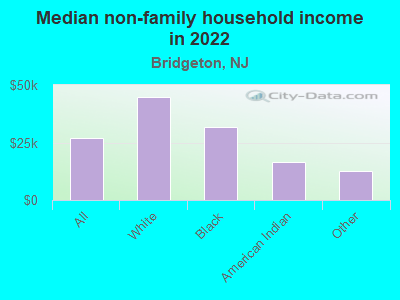 Median non-family household income in 2022