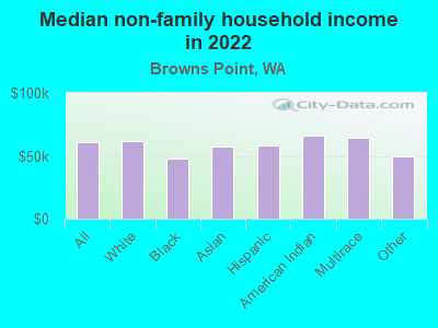 Median non-family household income in 2022