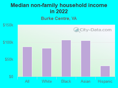 Median non-family household income in 2022