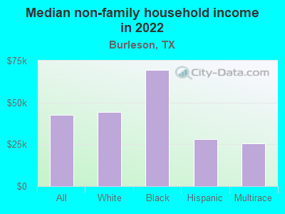 Median non-family household income in 2022