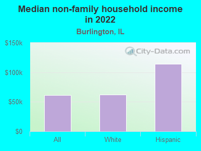 Median non-family household income in 2022