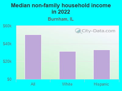 Median non-family household income in 2022