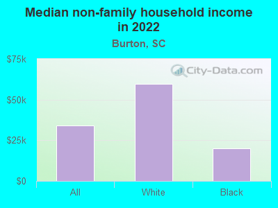 Median non-family household income in 2022