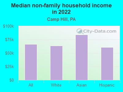 Median non-family household income in 2022