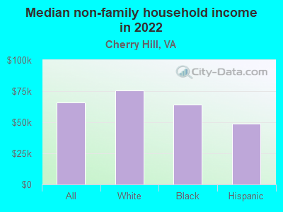 Median non-family household income in 2022