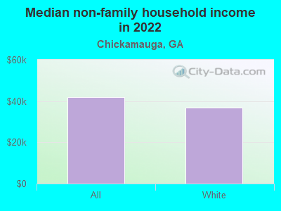 Median non-family household income in 2022