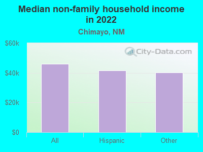 Median non-family household income in 2022