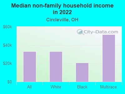 Median non-family household income in 2022