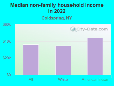 Median non-family household income in 2022