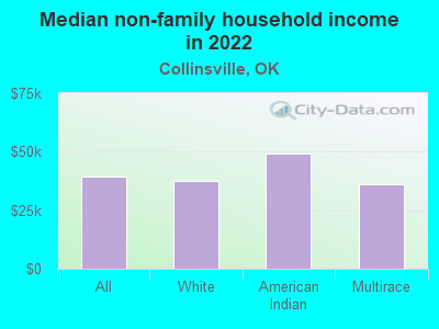 Median non-family household income in 2022