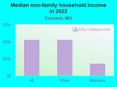 Median non-family household income in 2022