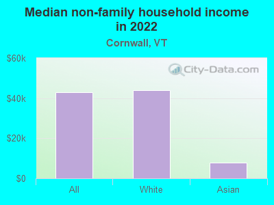 Median non-family household income in 2022