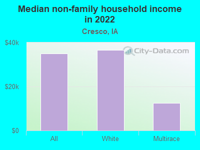 Median non-family household income in 2022