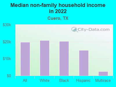 Median non-family household income in 2022