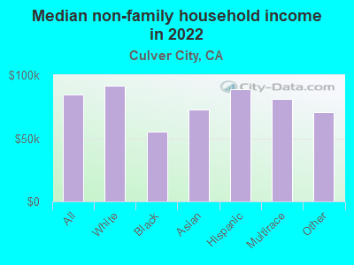 Median non-family household income in 2022