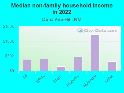 Median non-family household income in 2022