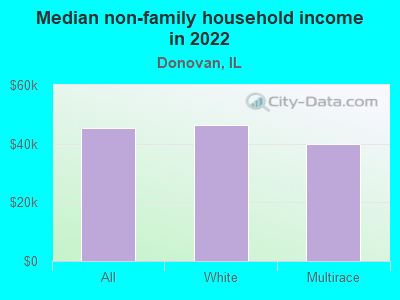 Median non-family household income in 2022