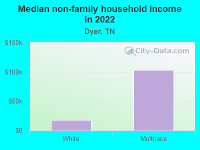 Median non-family household income in 2022