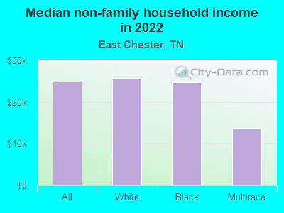 Median non-family household income in 2022