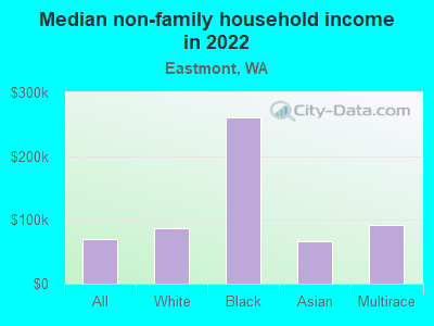 Median non-family household income in 2022