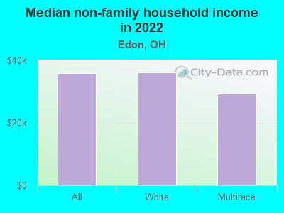 Median non-family household income in 2022