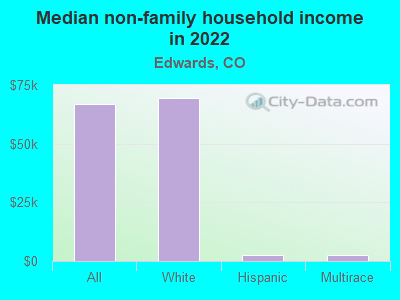 Median non-family household income in 2022