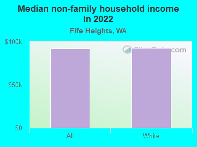 Median non-family household income in 2022