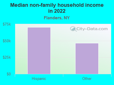 Median non-family household income in 2022