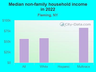 Median non-family household income in 2022