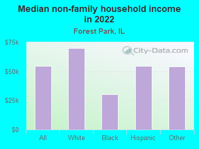 Median non-family household income in 2022