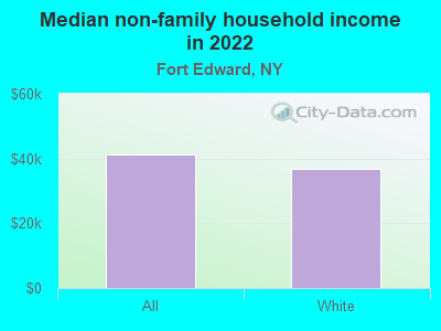 Median non-family household income in 2022