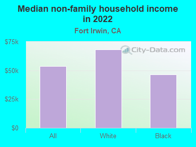 Median non-family household income in 2022