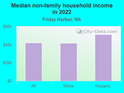 Median non-family household income in 2022