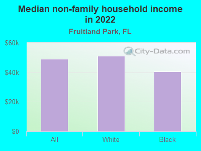 Median non-family household income in 2022